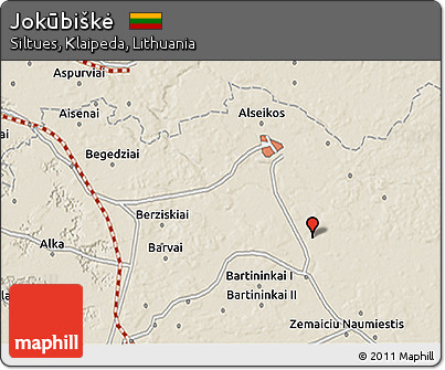 Shaded Relief 3D Map of Jokūbiškė