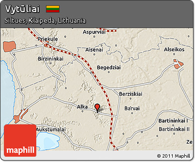 Shaded Relief 3D Map of Vytūliai