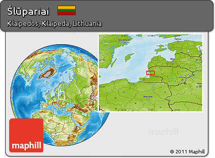 Physical Location Map of Šlūpariai