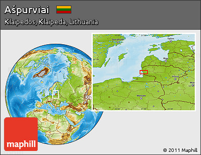 Physical Location Map of Ašpurviai