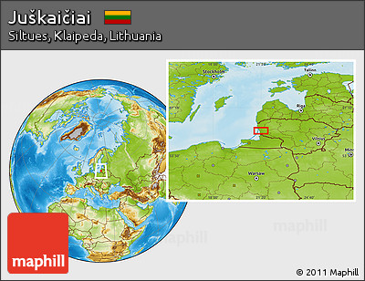 Physical Location Map of Juškaičiai