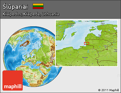 Physical Location Map of Šlūpariai