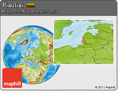 Physical Location Map of Piauliai