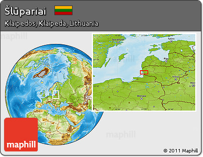 Physical Location Map of Šlūpariai