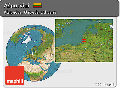 Satellite Location Map of Ašpurviai
