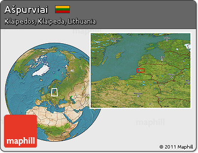 Satellite Location Map of Ašpurviai