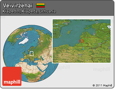 Satellite Location Map of Veiviržėnai