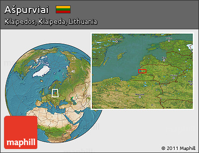 Satellite Location Map of Ašpurviai