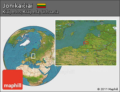 Satellite Location Map of Jonikaičiai