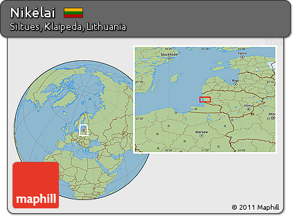 Savanna Style Location Map of Nikėlai