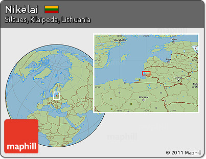 Savanna Style Location Map of Nikėlai