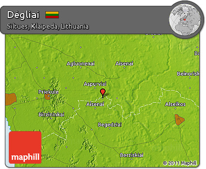 Physical Map of Dėgliai