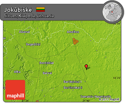 Physical Map of Jokūbiškė