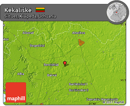 Physical Map of Kekališkė
