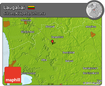 Physical Map of Laugaliai