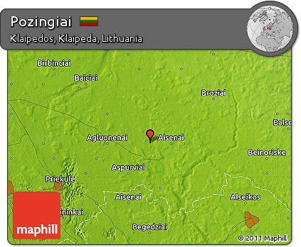 Physical Map of Pozingiai