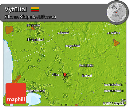 Physical Map of Vytūliai
