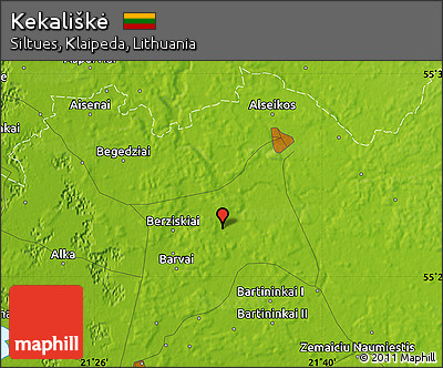 Physical Map of Kekališkė