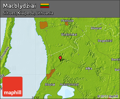 Physical Map of Macblydžiai