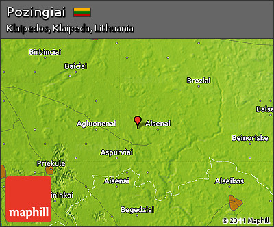 Physical Map of Pozingiai