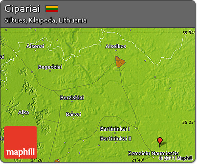 Physical Map of Cipariai
