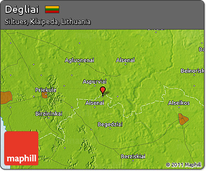 Physical Map of Dėgliai