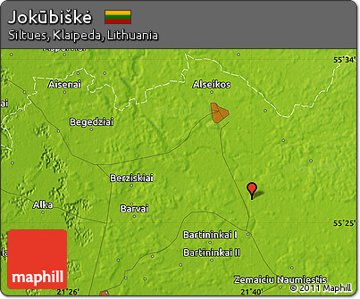 Physical Map of Jokūbiškė