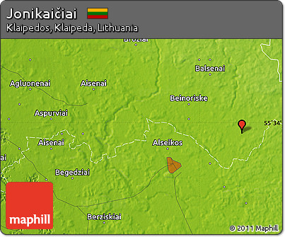 Physical Map of Jonikaičiai