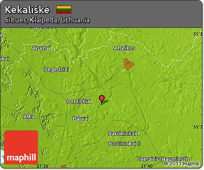 Physical Map of Kekališkė