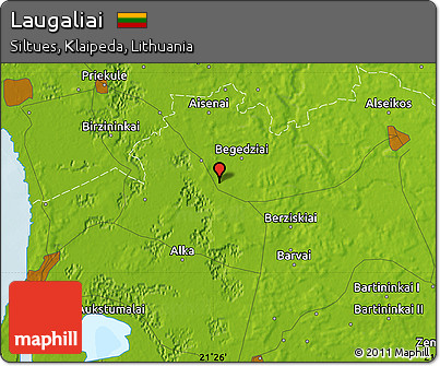 Physical Map of Laugaliai