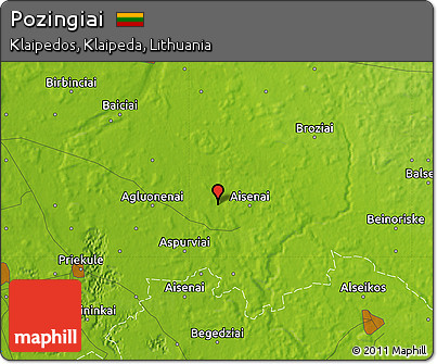 Physical Map of Pozingiai