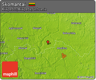 Physical Map of Skomantai
