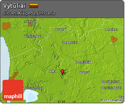 Physical Map of Vytūliai