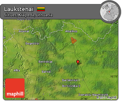 Satellite Map of Laukstėnai