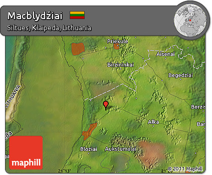 Satellite Map of Macblydžiai