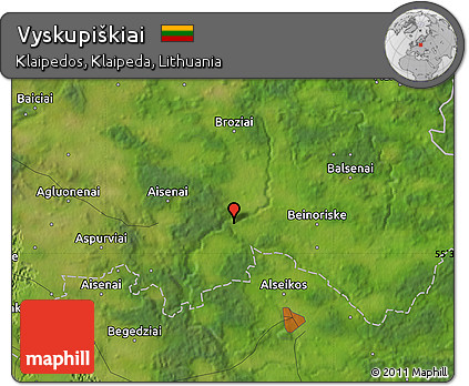 Satellite Map of Vyskupiškiai