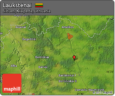 Satellite Map of Laukstėnai