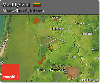 Satellite Map of Macblydžiai