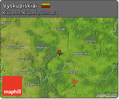 Satellite Map of Vyskupiškiai
