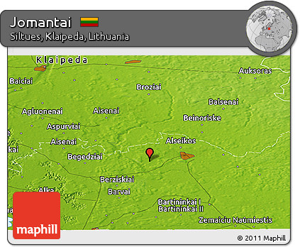 Physical Panoramic Map of Jomantai