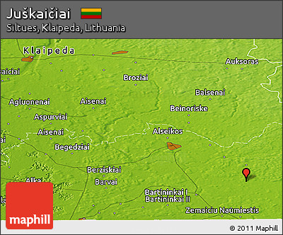 Physical Panoramic Map of Juškaičiai
