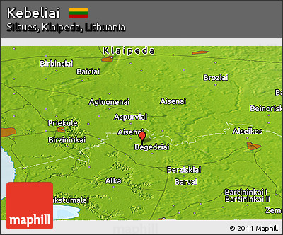 Physical Panoramic Map of Kebeliai