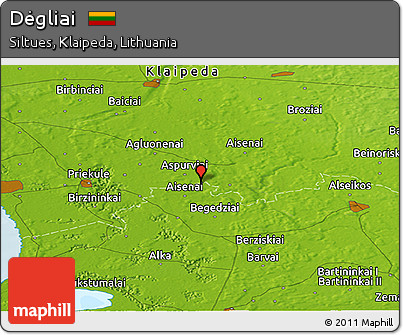 Physical Panoramic Map of Dėgliai