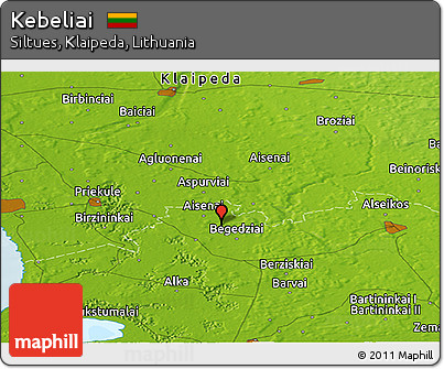 Physical Panoramic Map of Kebeliai