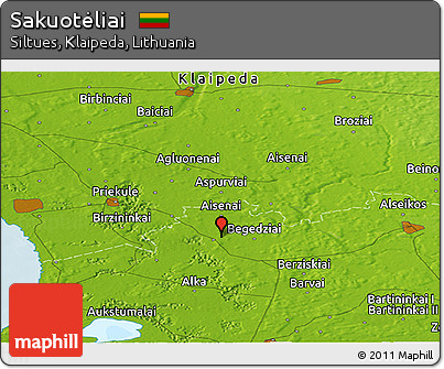 Physical Panoramic Map of Sakuotėliai