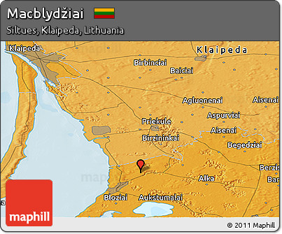 Political Panoramic Map of Macblydžiai