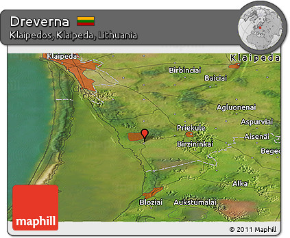 Satellite Panoramic Map of Dreverna