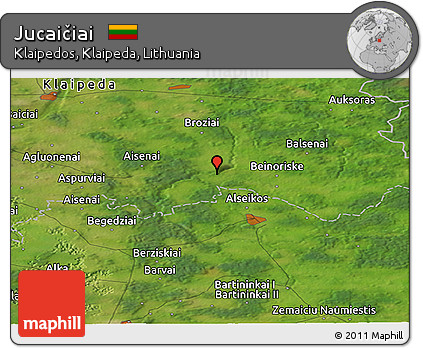 Satellite Panoramic Map of Jucaičiai