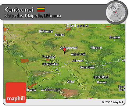 Satellite Panoramic Map of Kantvonai