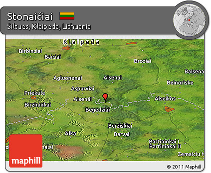 Satellite Panoramic Map of Stonaičiai